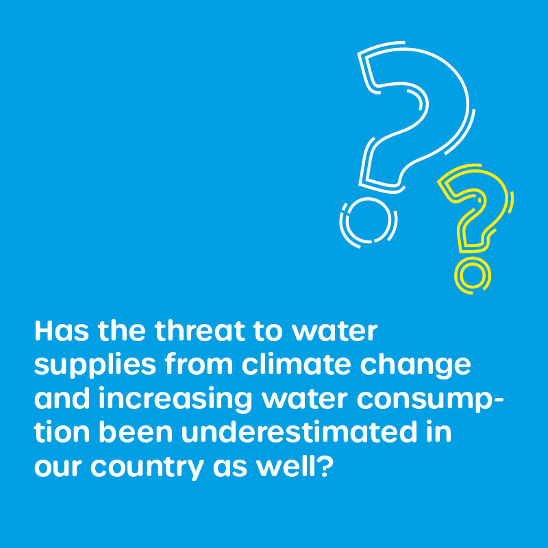 Has the threat to water supplies from climate change and increasing water consumption been underestimated in our country as well?