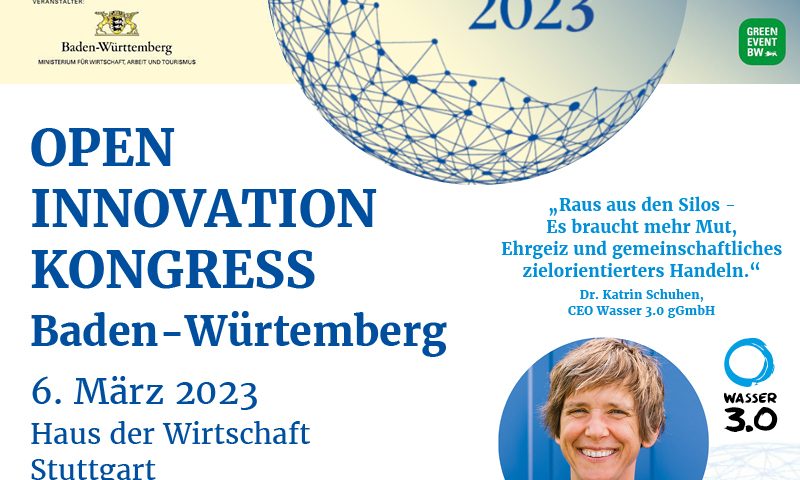 Open Innovation Kongress 2023 in Stuttgart mit Dr. Katrin Schuhen von Wasser 3.0