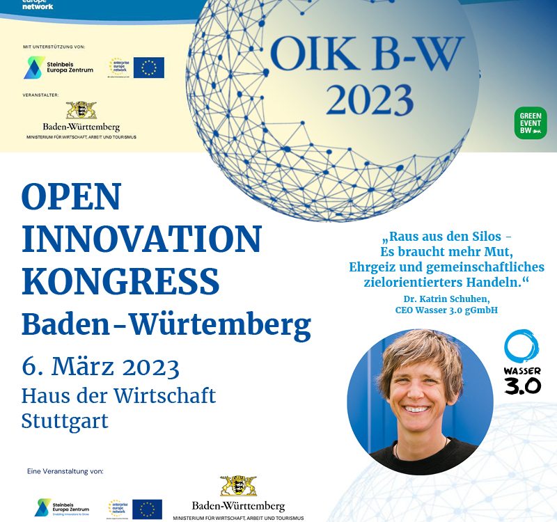 Open Innovation Kongress 2023 in Stuttgart mit Dr. Katrin Schuhen von Wasser 3.0
